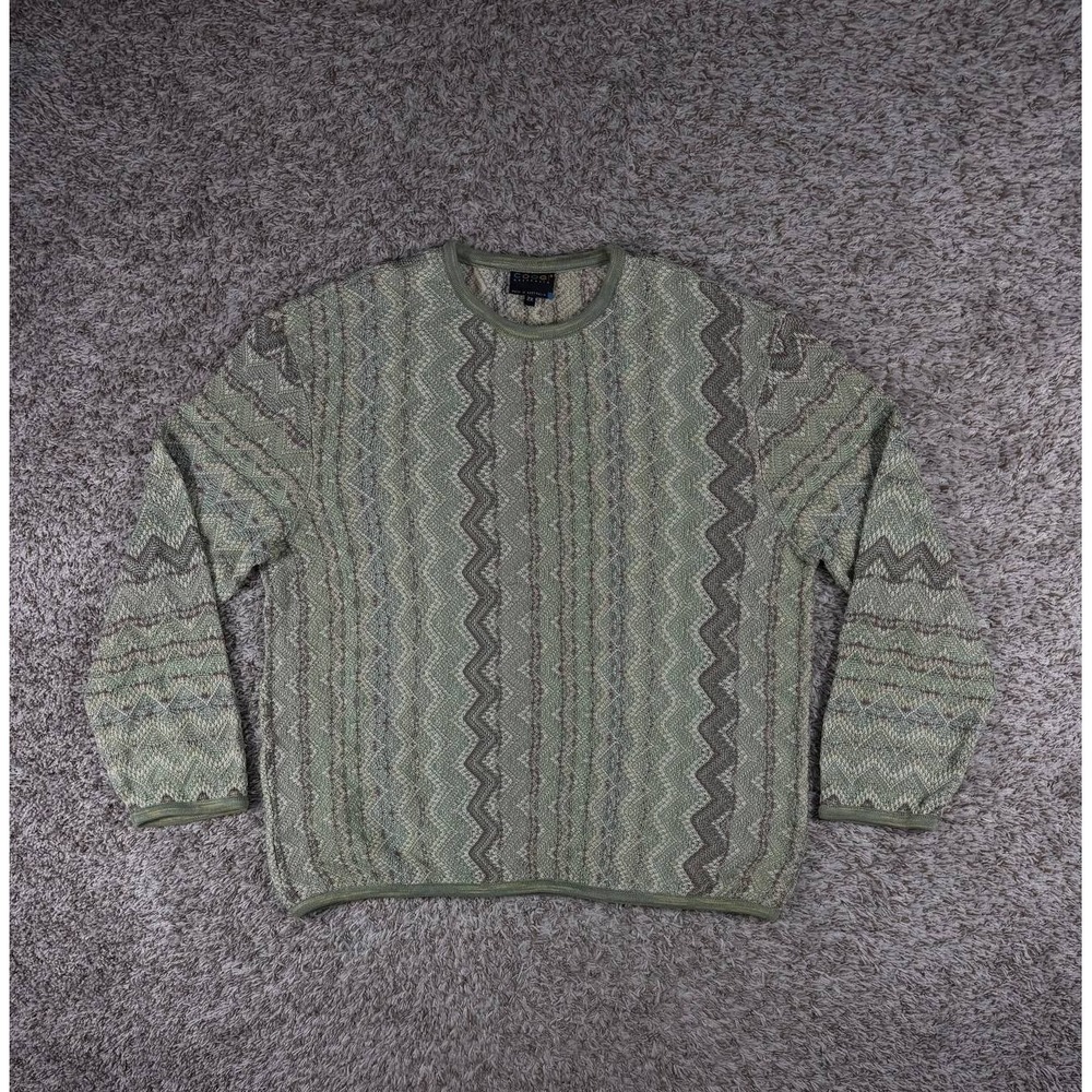 Vintage COOGI Australia 3D Knit Sweater 2XL Mercerized Cotton Made in Australia